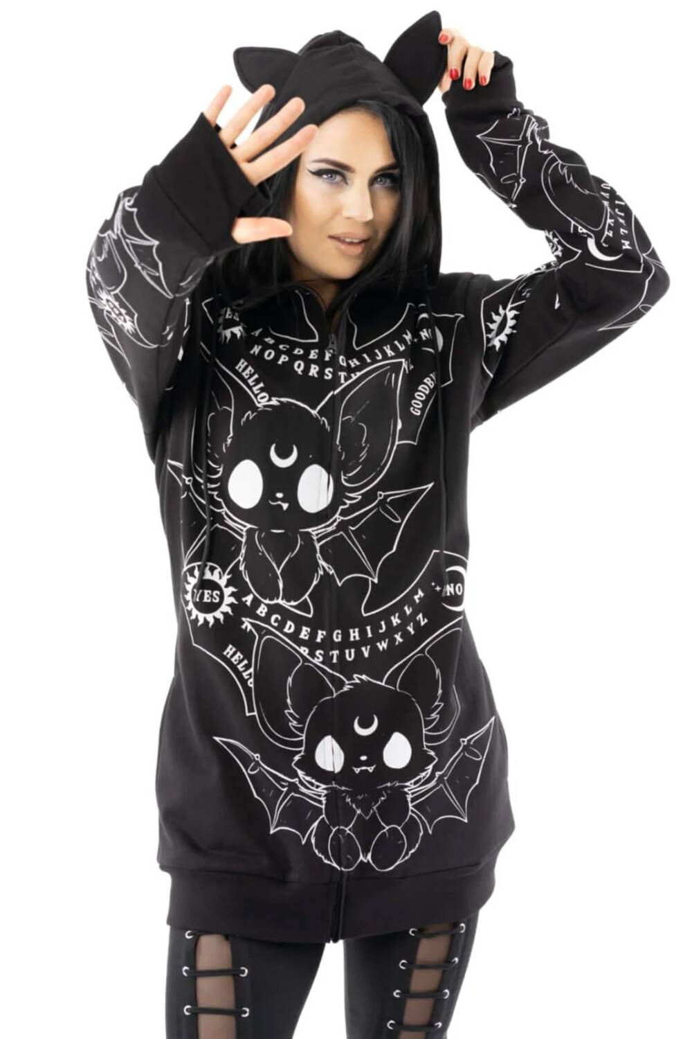 Heartless Zip-Hoody Ouija Bats – Bild 4