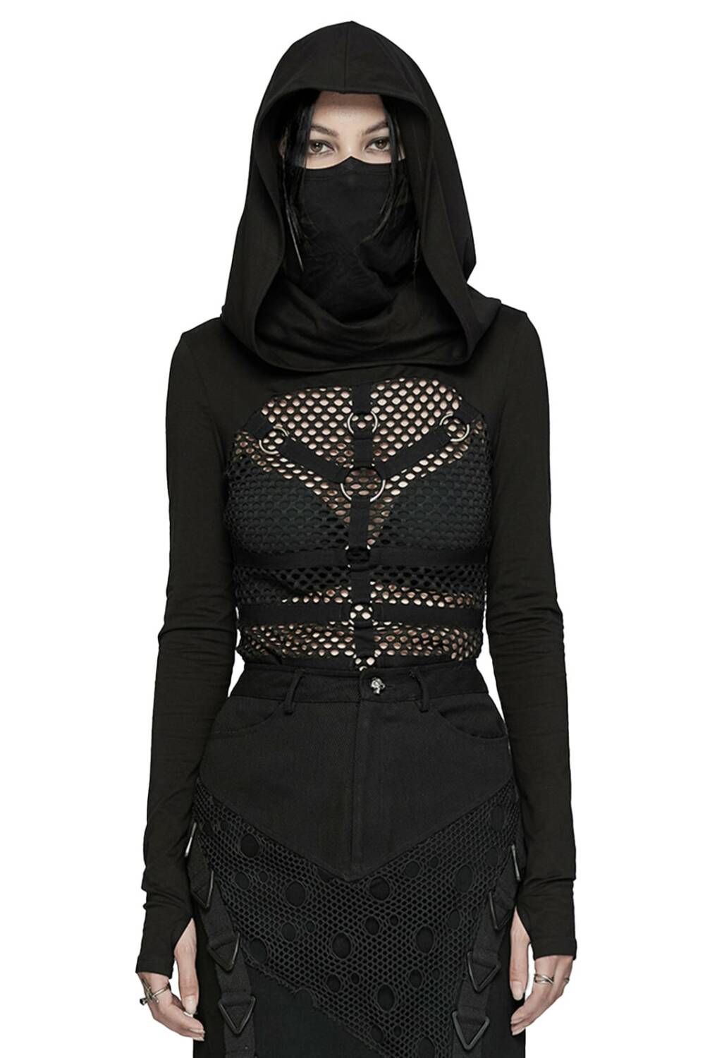 Punk Rave Harness-Top Tenebra